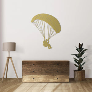 Gökyüzü Özgürlüğü – Yamaç Paraşütü Metal Duvar Dekoru Laser Artique