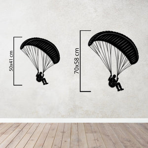 Gökyüzü Özgürlüğü – Yamaç Paraşütü Metal Duvar Dekoru Laser Artique
