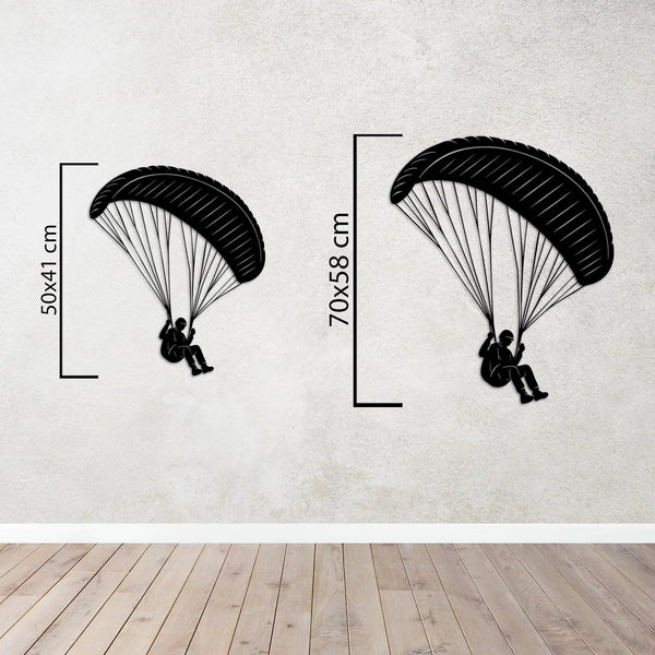 Gökyüzü Özgürlüğü – Yamaç Paraşütü Metal Duvar Dekoru Laser Artique