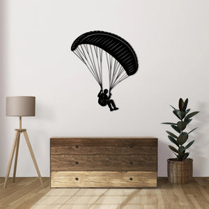 Gökyüzü Özgürlüğü – Yamaç Paraşütü Metal Duvar Dekoru Laser Artique