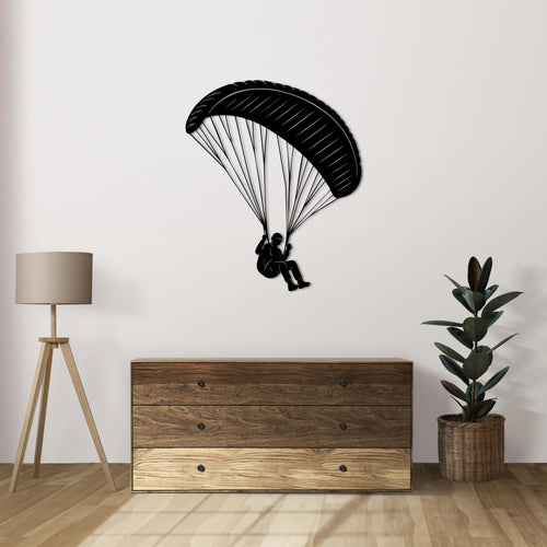 Gökyüzü Özgürlüğü – Yamaç Paraşütü Metal Duvar Dekoru Laser Artique