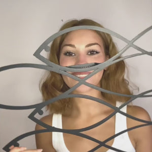 The Language of Gazes – 2-Piece Face Metal Wall Art