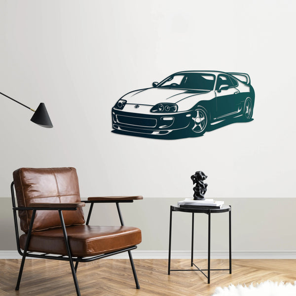 Toyota Supra MK4 – Araba Metal Duvar Dekoru Laser Artique