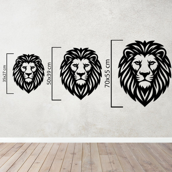 Lord of the Wild Lion Metal Wall Art | Majestic Animal Sculpture