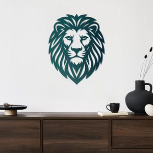 Lord of the Wild Lion Metal Wall Art | Majestic Animal Sculpture